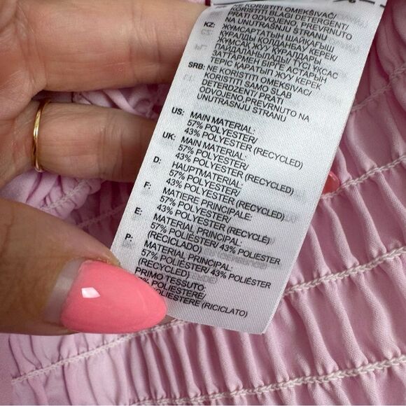 ADIDAS | NEW Pink Smocked Bubble Mini Skirt SAMPLE Women’s Size Small - Picture 9 of 10